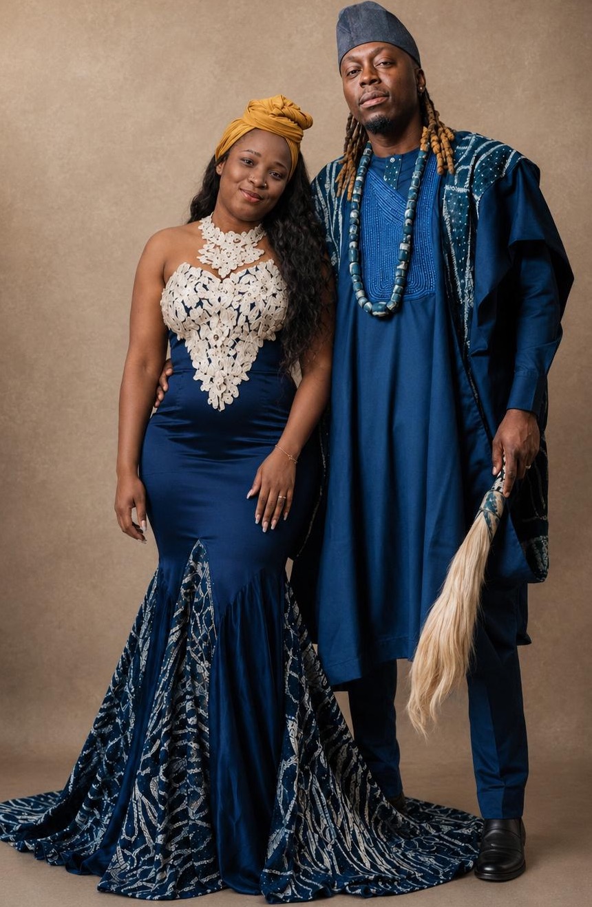 Pascale & Boris en tenue traditionnelle